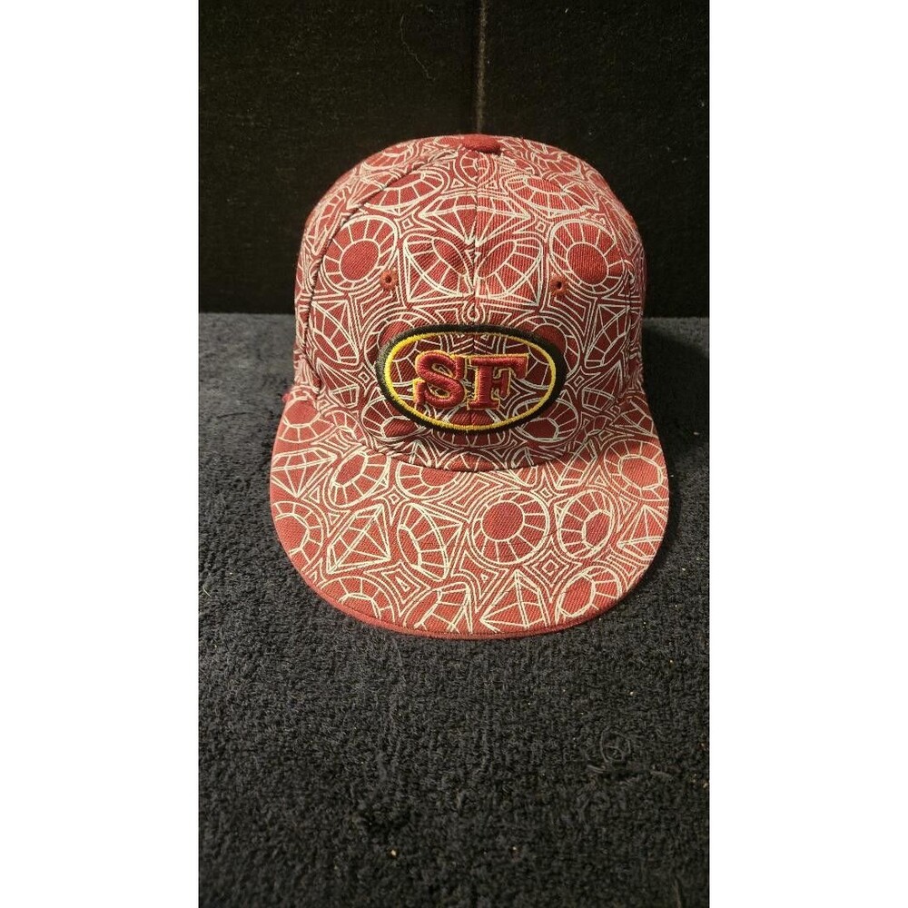 San Francisco 49ers Size Med Vintage All-Over Geometric Gem/Diamond Print Cap